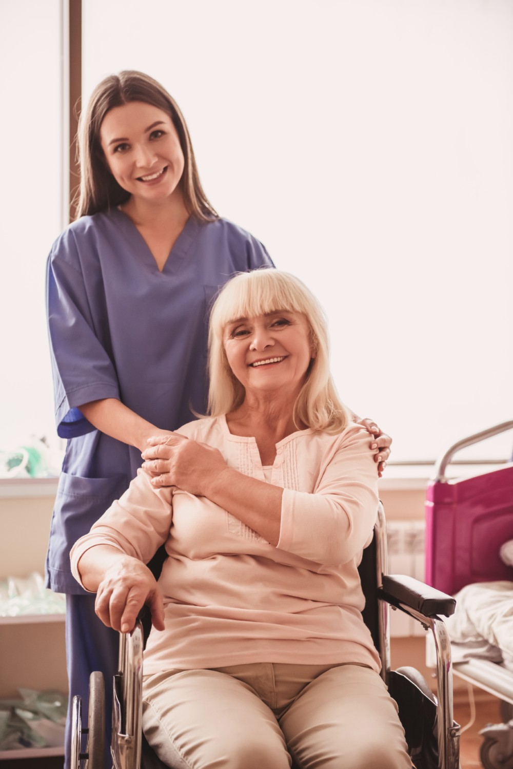 Caregiver providing compassionate in-home care for an elderly resident in Norwich, Connecticut